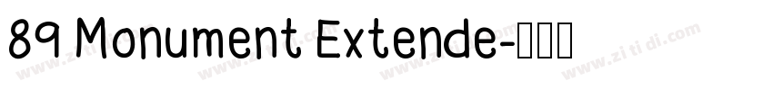 89 Monument Extende字体转换